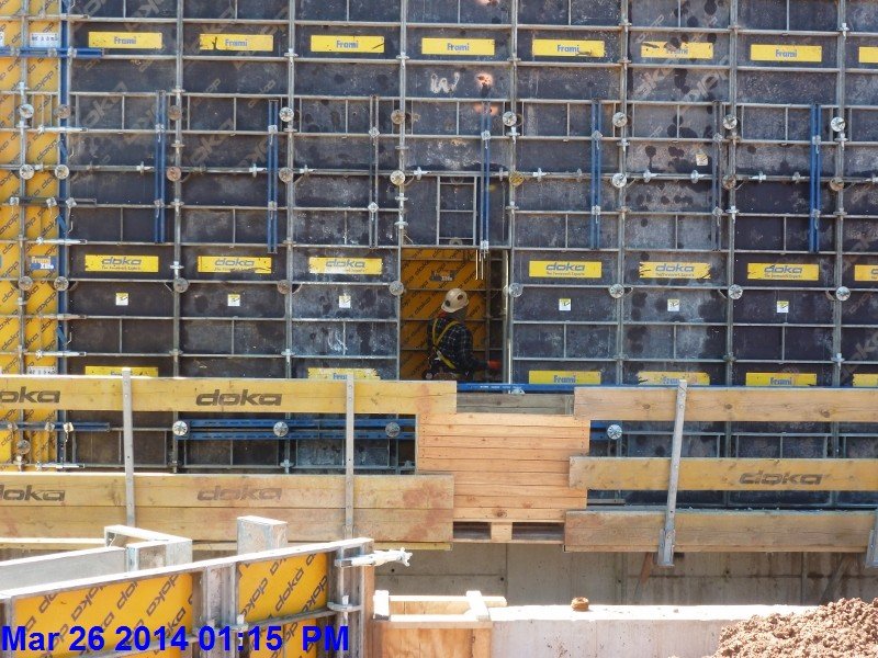 Starting unbolting the shear wall panels at Elev. 1,2,3 Facing West (800x600)